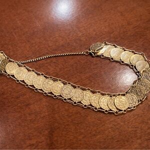 Vintage Mexican Coin Charm Bracelet